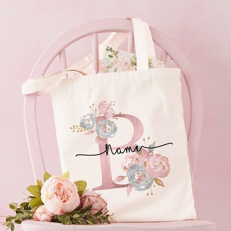 Personalized Bridesmaid Tote Bags Maid of Honor Custom Name Handbag Bridal Bachelorette Party Gifts