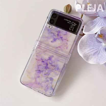 Dreamy Purple Art Painting Samsung Galaxy Z Flip 4 3 Case