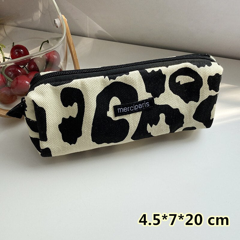 Korean Fashion Plaid Travel Makeup Kits Cosmetic Storage Bag Pencil Cases Pouch Bags