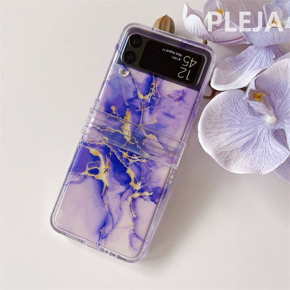 Dreamy Purple Art Painting Samsung Galaxy Z Flip 4 3 Case