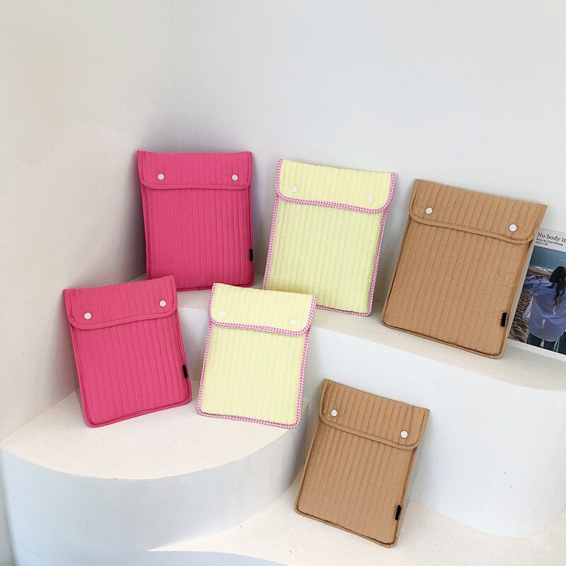 Ins Embroidery Tablet Laptop Liner Bag for Ipad 8th 9th Air 4 5 10.9 Pro 11 12.9 Samsung Cloth Case Clutch Pouch