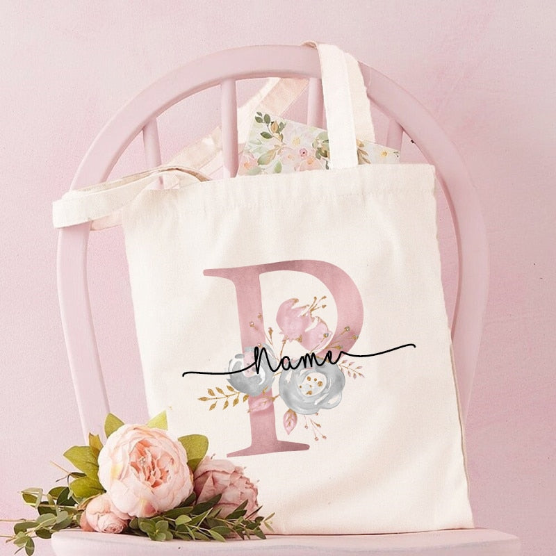 Personalized Bridesmaid Tote Bags Maid of Honor Custom Name Handbag Bridal Bachelorette Party Gifts