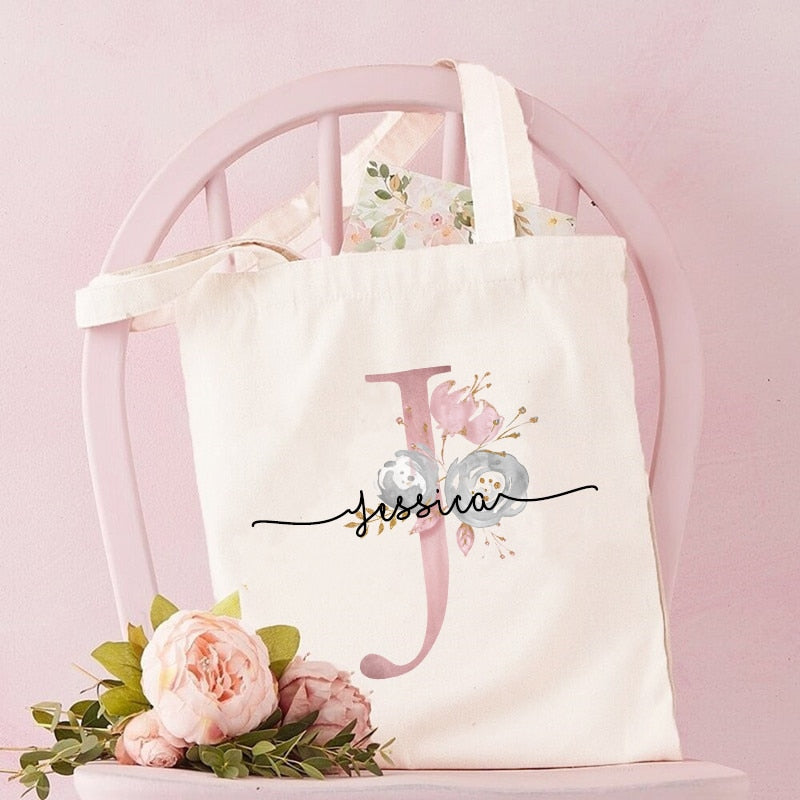 Personalized Bridesmaid Tote Bags Maid of Honor Custom Name Handbag Bridal Bachelorette Party Gifts