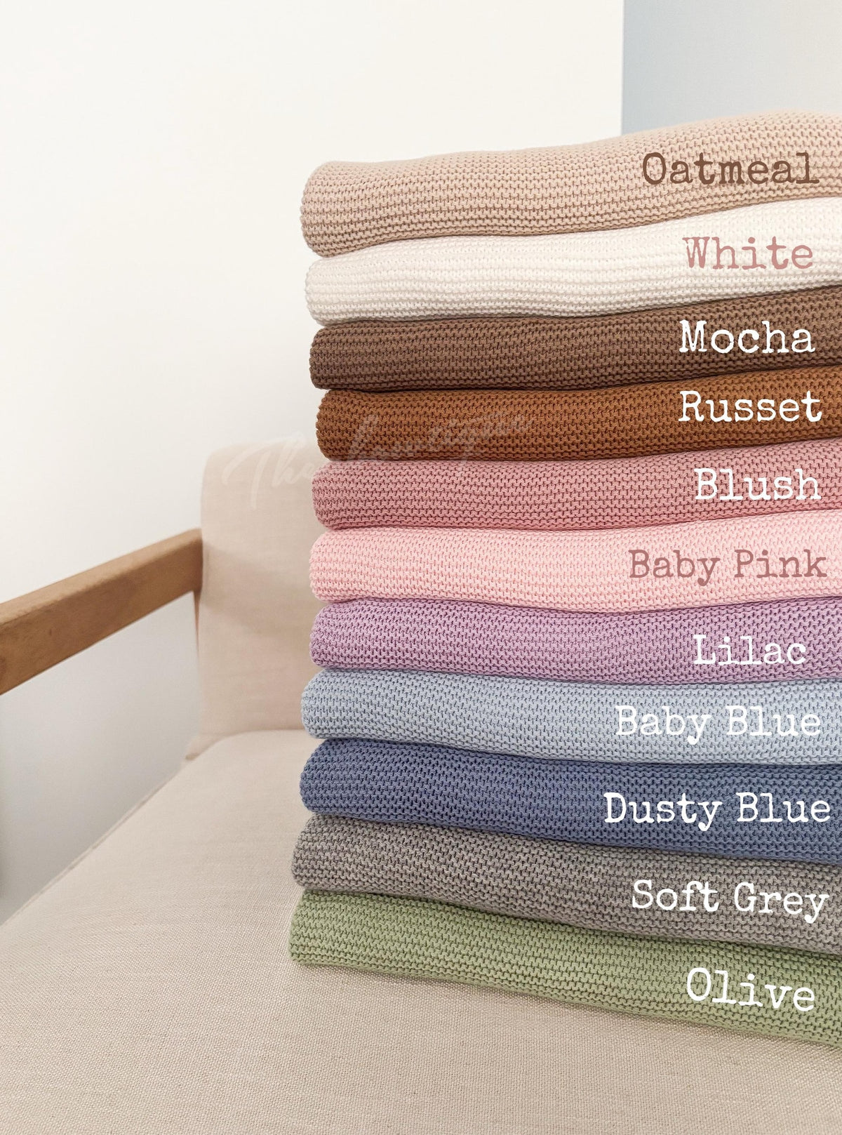 Personalised Knit Baby Blanket - available colour options | SweetCarry