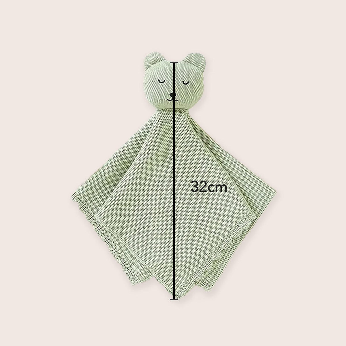 Personalised Knit Bear Lovey - 32cm size reference | SweetCarry
