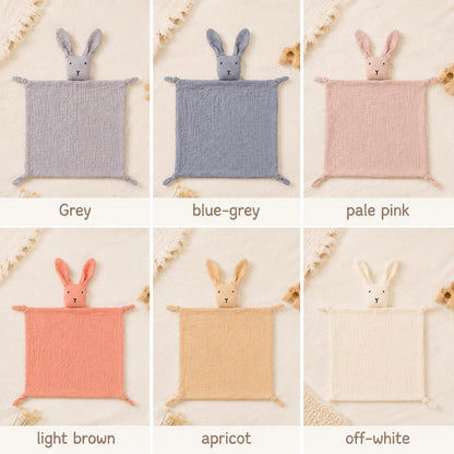 Personalised Muslin Bunny Lovey - 10 colour options swatch | SweetCarry