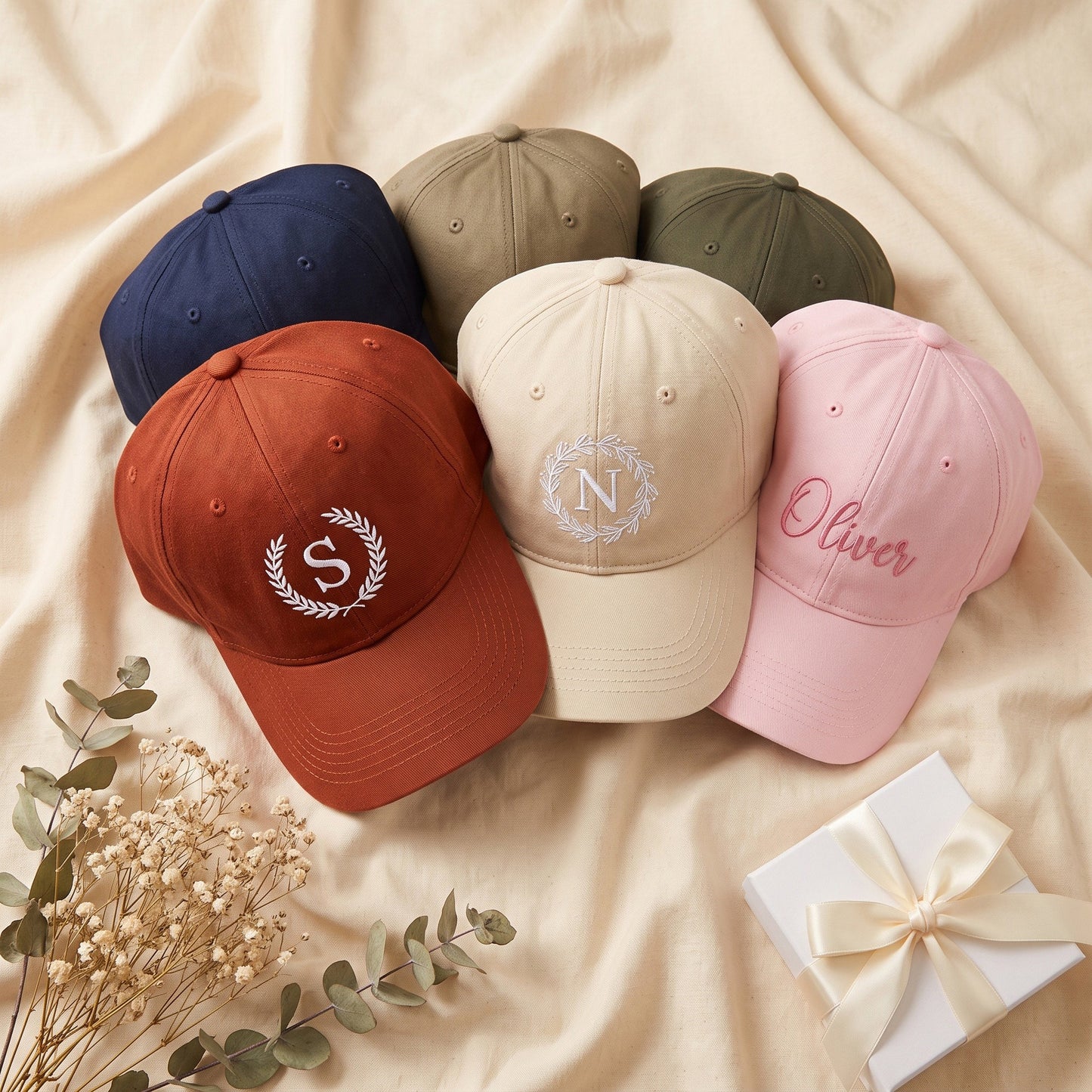 Personalised embroidery dad hat in multiple colours - SweetCarry