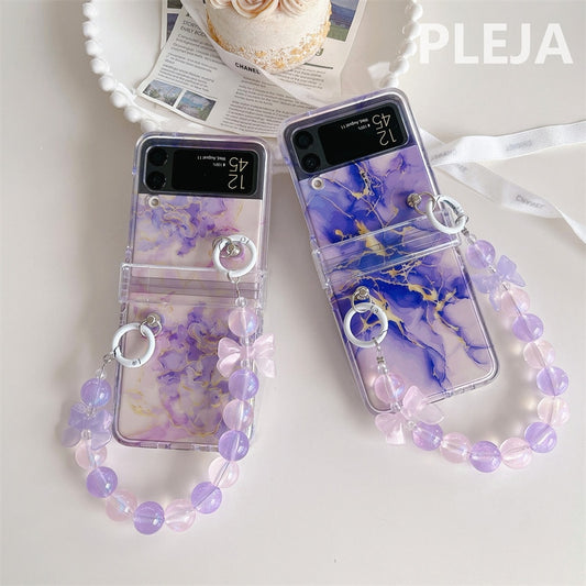 Dreamy Purple Art Painting Samsung Galaxy Z Flip 4 3 Case