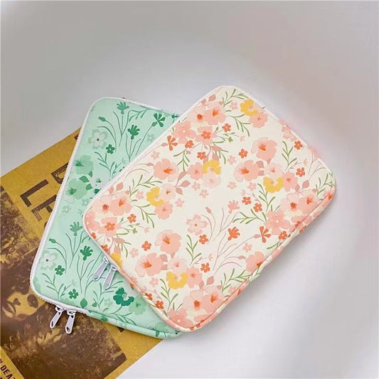 Flower Pattern Laptop Sleeve Liner Bag 11 13 14 15 Inch Cover for Macbook Ipad Pro 10.5 11 12.9 Air 1 2 3 4 Pouch